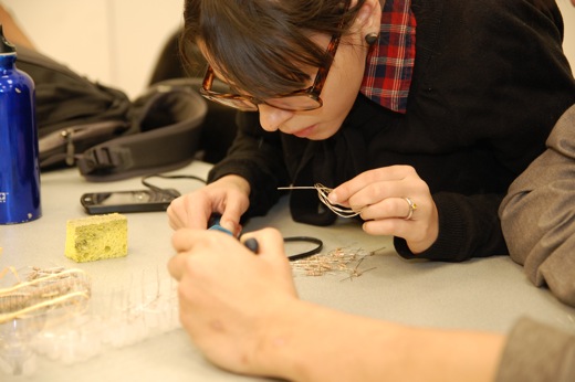 Danielle and Immony soldering
