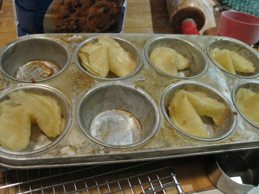 some more cookies done and cooling in a muffin sheet