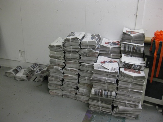 lots of newspaper