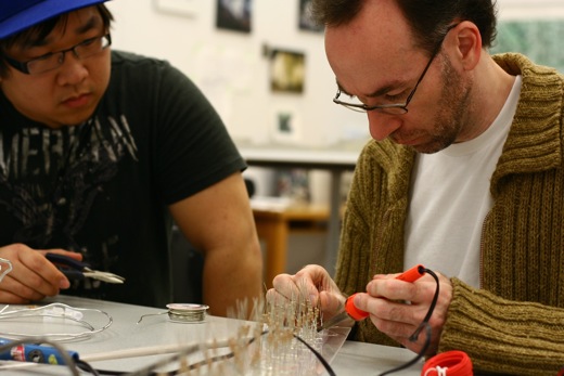 Mike and Darren finishing up the soldering