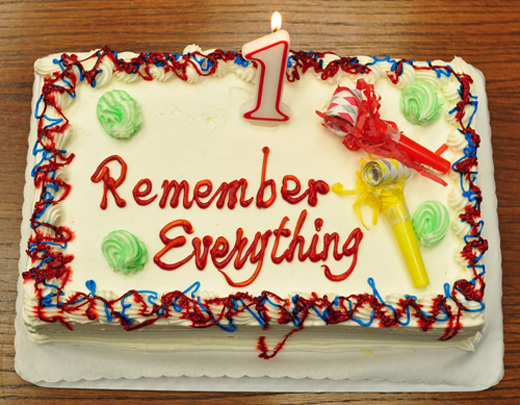 a cake, courtesy of the Evernote blog