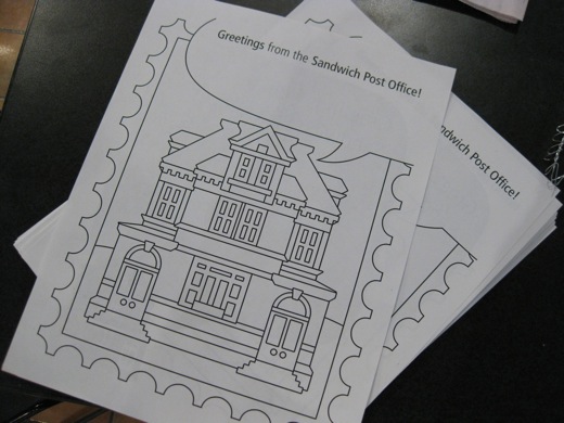 sandwich post office colouring pages