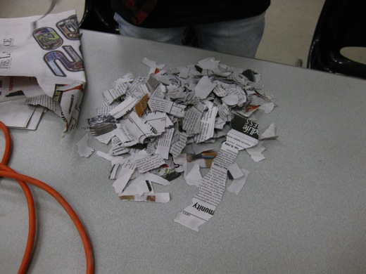 ripped up paper