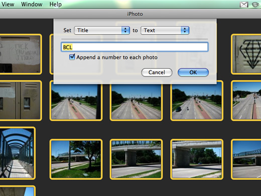batch processing in iPhoto