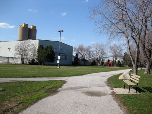 the view entering the park