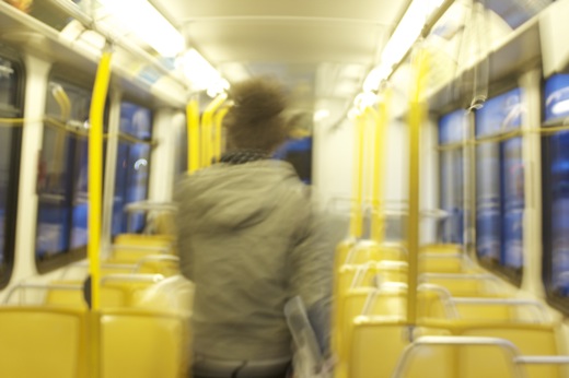 on the tunnel bus