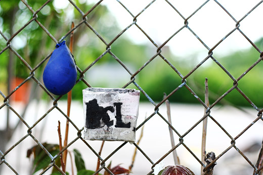 planter on the fence