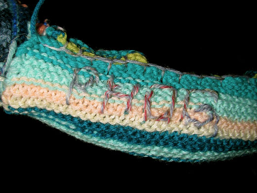 Text Knit Tag