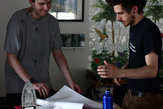 Steven and Justin making planters