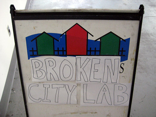 Broken City Lab, the sign