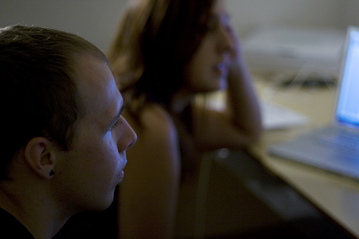 Josh and Michelle thinking about Winnipeg