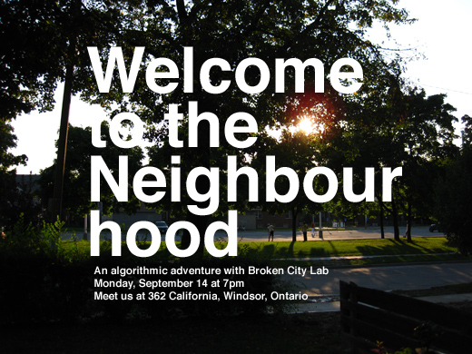 Welcome to the Neighbourhood Welcome to the Neighbourhood