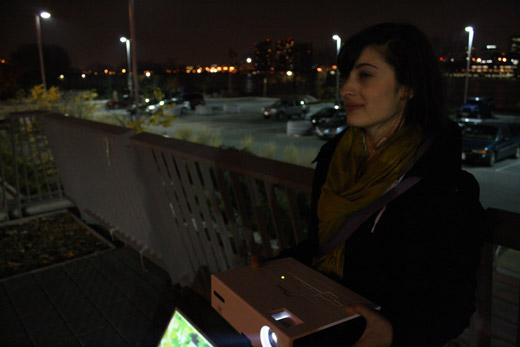 November 3, 2009 Projection + Battery tests by Broken City Lab
