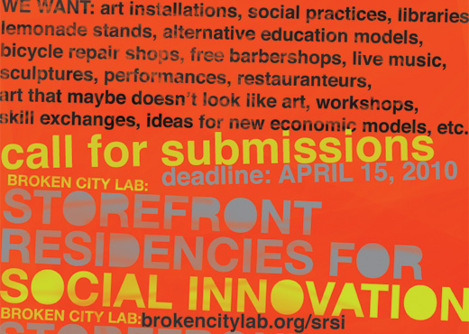 Broken City Lab: Storefront Residencies for Social Innovation