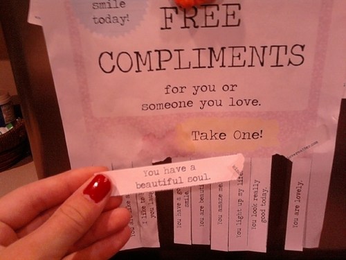 free compliments. from Kind over Matter.