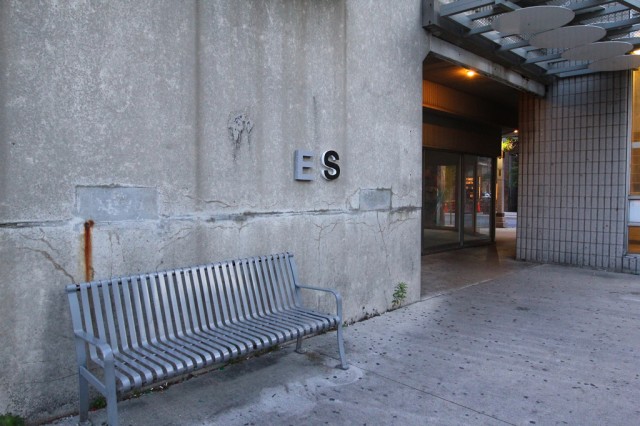 Styrofoam letters, white walls, night time guerilla art (2)