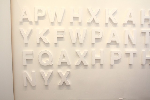 Styrofoam letters, white walls, night time guerilla art (11)