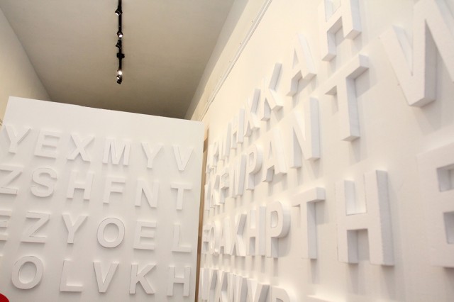 Styrofoam letters, white walls, night time guerilla art (12)