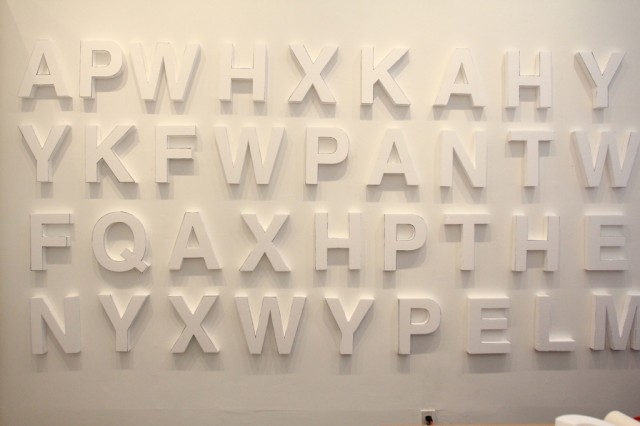 Styrofoam letters, white walls, night time guerilla art (14)