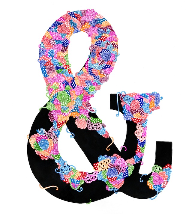 Kirsten McCrea - Ampersand, ink on paper, 2012