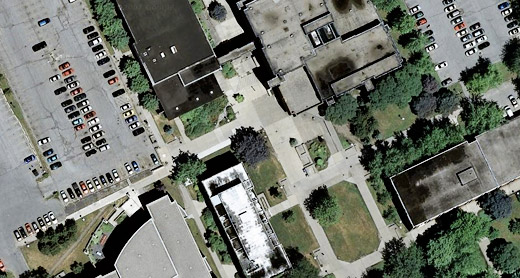 parking lots on University of Windsor campus